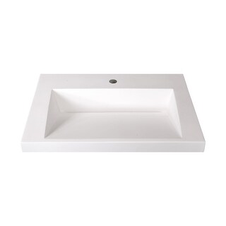 Marble-Lite Ramp Sink Vessel Bathroom Vanity Top White Matte. - Bed Bath & Beyond - 36499707